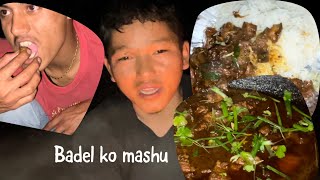 Badel ko Mashu Gravy with Basmati RiceWild Boar meat in Nepali🇳🇵style gurjakhanifoodVlog [upl. by Syah]