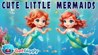 Mermaids Song for Kids Cute Little Mermaids GetGiggly Nursery Rhymes and Kids Songs [upl. by Sabah]