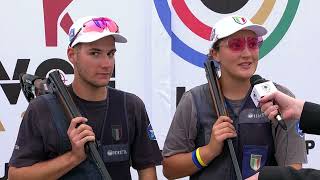 Interview Team Italy  Silver Medallists Skeet Mixed Team  LimaPER  ISSF JWCHS24 [upl. by Atires131]