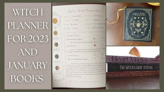 Witch Planner for 2023 and January Bookstack [upl. by Claudio]