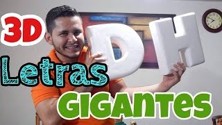 Cómo hacer letras en 3D Gigantes  DIY  Arte con Diego [upl. by Remat]