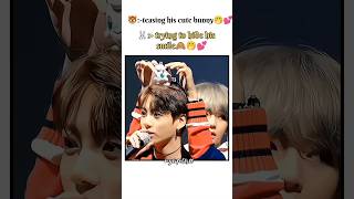 taehyung teasing his cute bunny 🤭💕taekook shorts shortvideo bts [upl. by Cart]