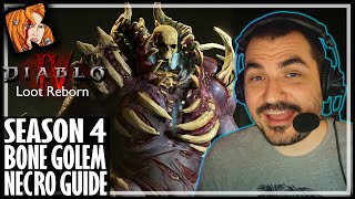 KRIPP’S BONE GOLEMANCER NECRO BUILD GUIDE Season 4  Diablo 4 [upl. by Blood1]