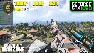 GTX 1650  COD Warzone Pacific  1080p 900p 720p [upl. by Amron753]