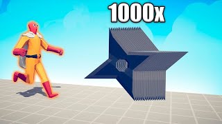 1000x OVERPOWERED NINJA vs UNITS  TABS  Totally Accurate Battle Simulator 2024 [upl. by Yrakaz]