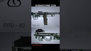 Submachine gunPPD40 VS personal defense weapon P90 Xray gunsystem automatic weapons [upl. by Asirret]