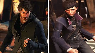 dishonored 2  Corvo VS Emily Opening Difference [upl. by Rebmyt64]