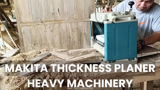 Makita Thickness Planer Heavy Machinery I Makita Planer Furniture Making Tools I Akie The Carpenter [upl. by Trevorr838]