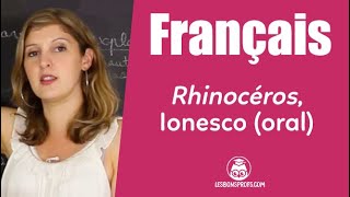 Rhinocéros Ionesco  préparation à loral  Français  1re  Les Bons Profs [upl. by Ateekan]