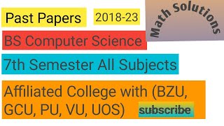 BS Past Papers Computer Science Secrets REVEALED CS computer science [upl. by Zaslow]