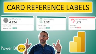 Mastering the New Card Visual StepbyStep Tutorial with Reference Labels in PowerBI [upl. by Noxaj]