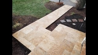 Travertine Walkway and Stoop [upl. by Lubet]