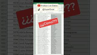 😱Extraer nombre en Excel excel exceltips exceltutorial trucos tips tutorial hack consejos [upl. by Rovelli]