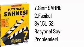 7SINIF MATEMATİK SAHNESİ 2FASİKÜL S5152 RASYONEL SAYI PROBLEMLERİ [upl. by Atiken]