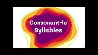 The Six Syllable Types Cle Syllables [upl. by Elkcim]