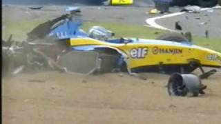 Accidente de Jarno Trulli Silverstone 2004 [upl. by Otinauj831]