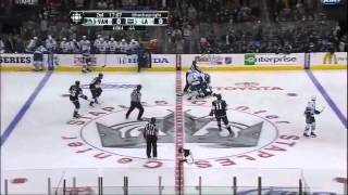 Dustin Brown crushes Henrik Sedin 41512 [upl. by Dewain209]