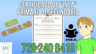 AÑO 2024 DESCARGA CERTIFICADO DE INEA DE TODO EL PAÍS GRATIS [upl. by Nnaul127]