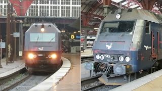 Denmark Screaming DSB ME class diesel locos at Copenhagen Central Station  Kobenhavn H [upl. by Lepley]