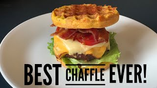 The EASIEST Chaffle recipe EVER Only 3 Ingredients  Keto Chaffle [upl. by Adnilev]