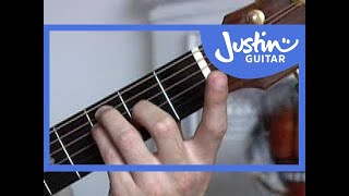 Basic Barré Chords 1of4 Guitar Lesson CH006 How to play [upl. by Ansilme]