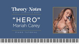 Mariah Carey  Hero  Piano Tutorial [upl. by Kermy19]