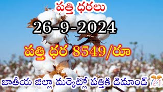 2692024 today cotton prices warangal khammam cotton prices adoni cotton price todayపత్తి ధరలు [upl. by Lauraine97]