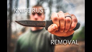 How To  Knife Rust Removal [upl. by Ettenel]