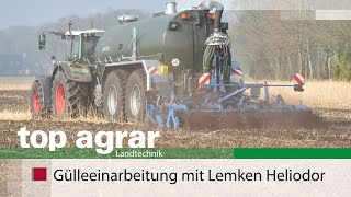 top agrarTest  Güllenscheibenegge Lemken Heliodor  Fahrbericht  Gülleausbringung [upl. by Cyna]