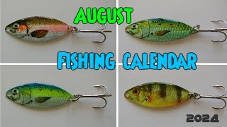 August fishing calendar [upl. by Dnalel]