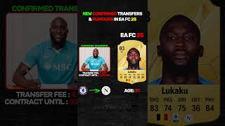 NEW CONFIRMED TRANSFERS amp RUMOURS IN EA FC 25  😱⚡ft Chiesa Lukaku Mukiele transfer eafc24 [upl. by Rramel]