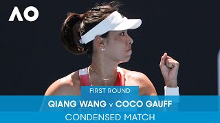 Qiang Wang v Coco Gauff Condensed Match 1R  Australian Open 2022 [upl. by Esmerolda]