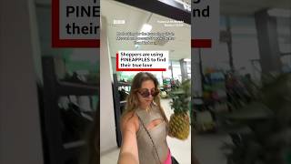 Supermarket shoppers in Spain using pineapples to find love Spain Pineapple BBCNews [upl. by Legnalos]