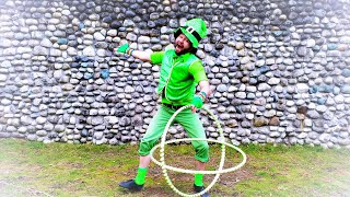 Happy St Patricks Day Hula Hoop Leprechaun Dance Greeting 🍀 Shorts [upl. by Artaed]