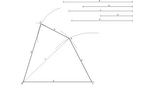 Trapezoide dados sus lados y una diagonal [upl. by Amjan]