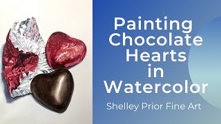 Painting Chocolate Hearts in Watercolor [upl. by Llerrom222]