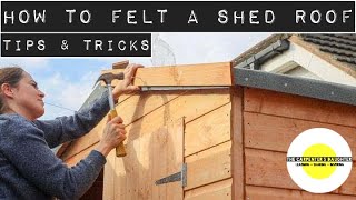 How to cut shed roof felt the easy and fast way [upl. by Ellenrad]