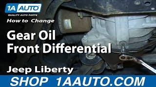 How To Change Front Differential Fluid 0207 Jeep Liberty [upl. by Seuqirdor]