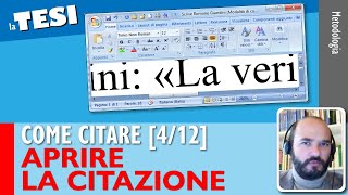 Aprire la citazione Come citare nella Tesi 412 [upl. by Ecilahs]