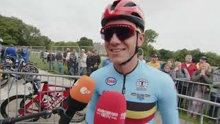 Remco Evenepoel  Interview at the start  Glasgow UCI World Championships 2023 [upl. by Abil314]