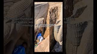 An 18ton limestone sculpture of a lamassu Museum history [upl. by Eleanora]