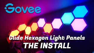 Govee Hexagon Light Panels Installation [upl. by Dyolf331]