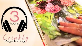 ⏰ ASMR Over 3 Hours of Crinkly Water Damaged Page Turning for Sleep or Study ▪︎ No Talking [upl. by Rocca]