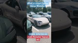 2021 Porsche Taycan 4S  Coffee Beige Metallic [upl. by Divadnoj566]