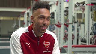 Aubameyang’s first interview as an Arsenal player [upl. by Heins960]