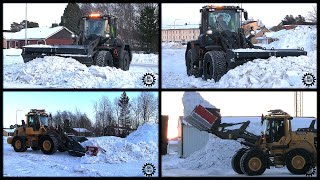 Ice ripping  Volvo L70H 20 Black  L90H 20  MITO Ice ripping blad and Siljum Flipperbucket [upl. by Ennahs884]