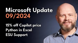 15 Discount on Copilot for M365 Python in Excel ESU Support Terms  Sep 2024 [upl. by Winthrop]