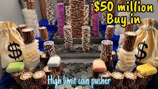 50 million buy in High limit coin pusher [upl. by Yukio562]