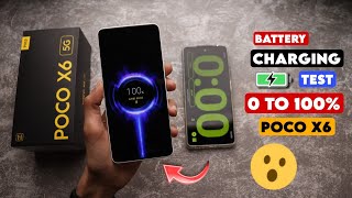 POCO X6 CHARGING TEST 67W CHARGER 0 TO 100  35° Heating On Charging 😯 [upl. by Saideman]