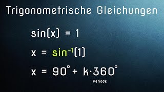 Trigonometrische Gleichungen Einführung [upl. by Howlyn]